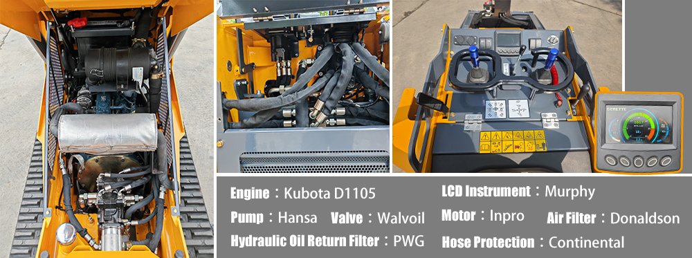 Мини-погрузчик с бортовым поворотом Derette XC1100