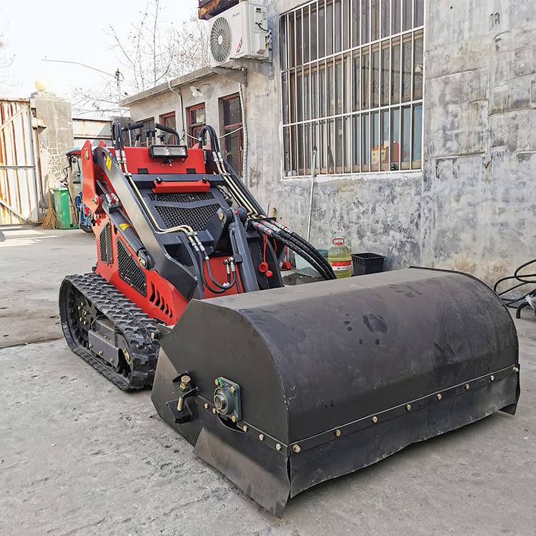 Mini skid steer loader 430T with Sweeper with Bucket