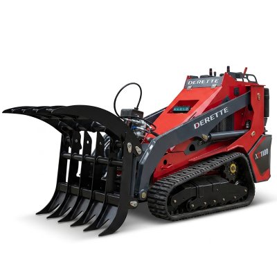 Mini chargeuse compacte avec grappin à raclettes