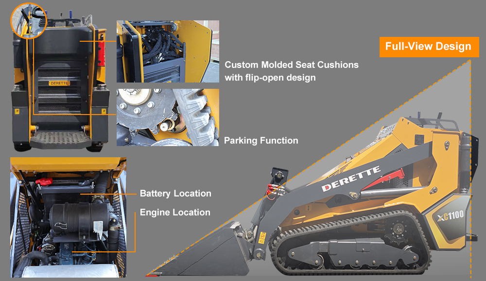 Мини-погрузчик с бортовым поворотом Derette XC1100