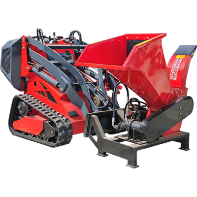 Mini skid steer loader 450T with Wood Chipper