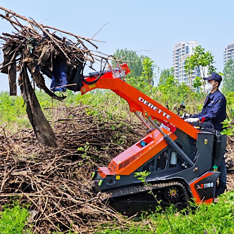 Mini Skid Steer Loader with Hydraulic Grapple