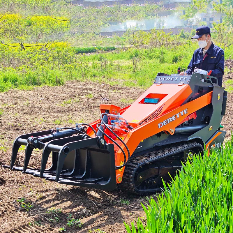 Mini Skid Steer Loader with Hydraulic Grapple