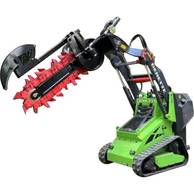 Мини-погрузчик с бортовым поворотом 450T с траншеекопателем