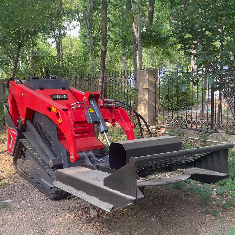 Mini skid steer loader V1000 with Bush Cutter