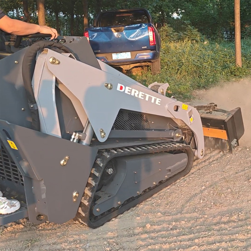 mini skid steer V1000 with Harley Rake