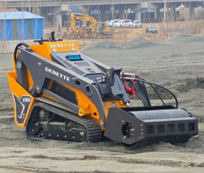 Derette V1000 Mini Skid Steer Loader with Road Roller