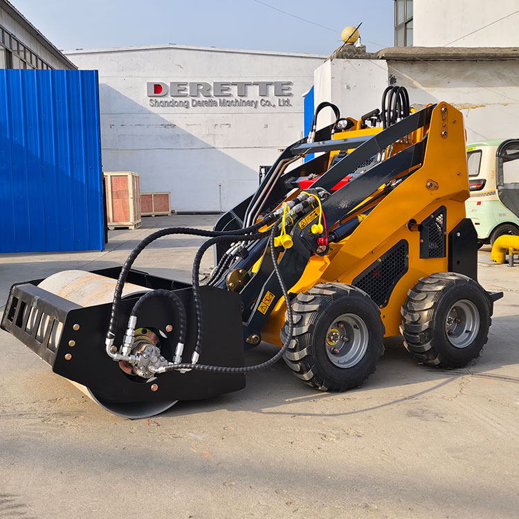 Derette Mini Skid Steer Loader 480i with Vibratory Roller