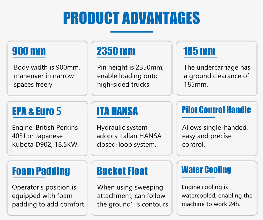 этот мини-погрузчик с бортовым поворотом
