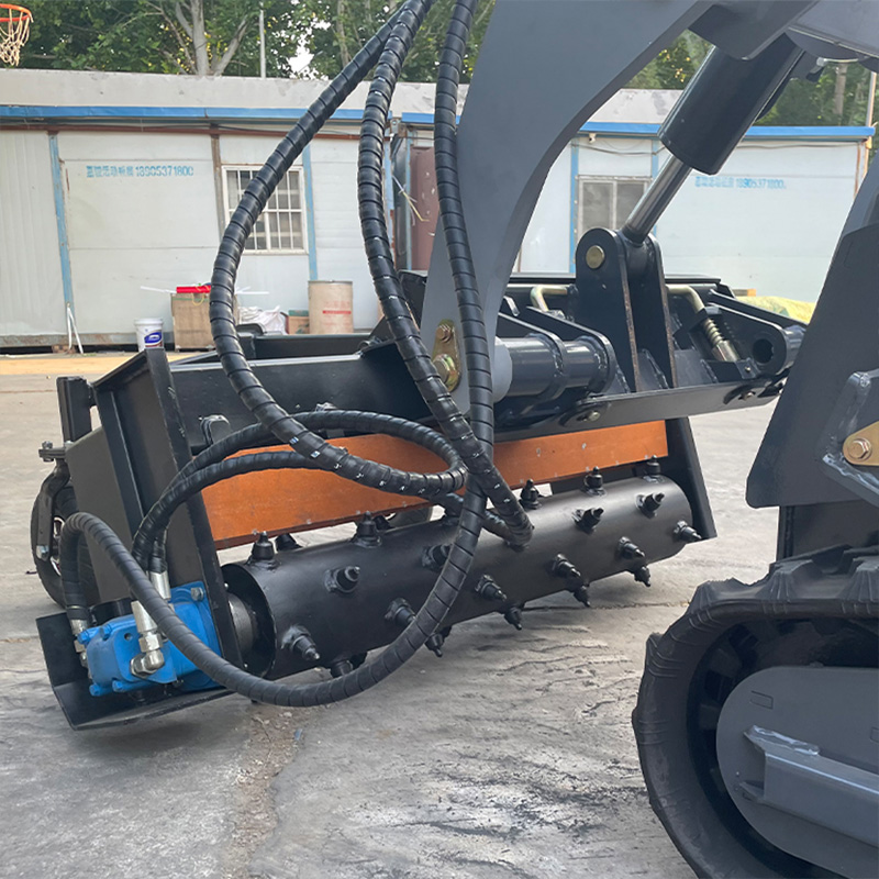 mini skid steer V1000 with Harley Rake