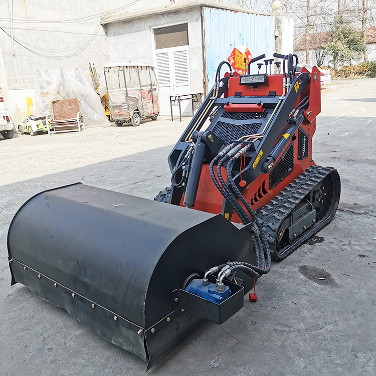 Mini skid steer loader 430T with Sweeper with Bucket